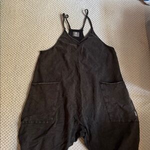 FP Movement Black Sleeveless Jumpsuit with Pockets